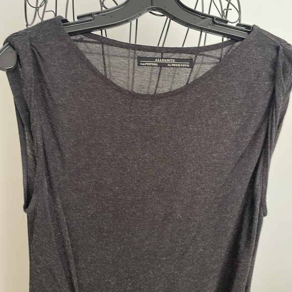 ALLSAINTS RIVIERA JERSEY DRESS IN CHARCOAL - Picture 7 of 11